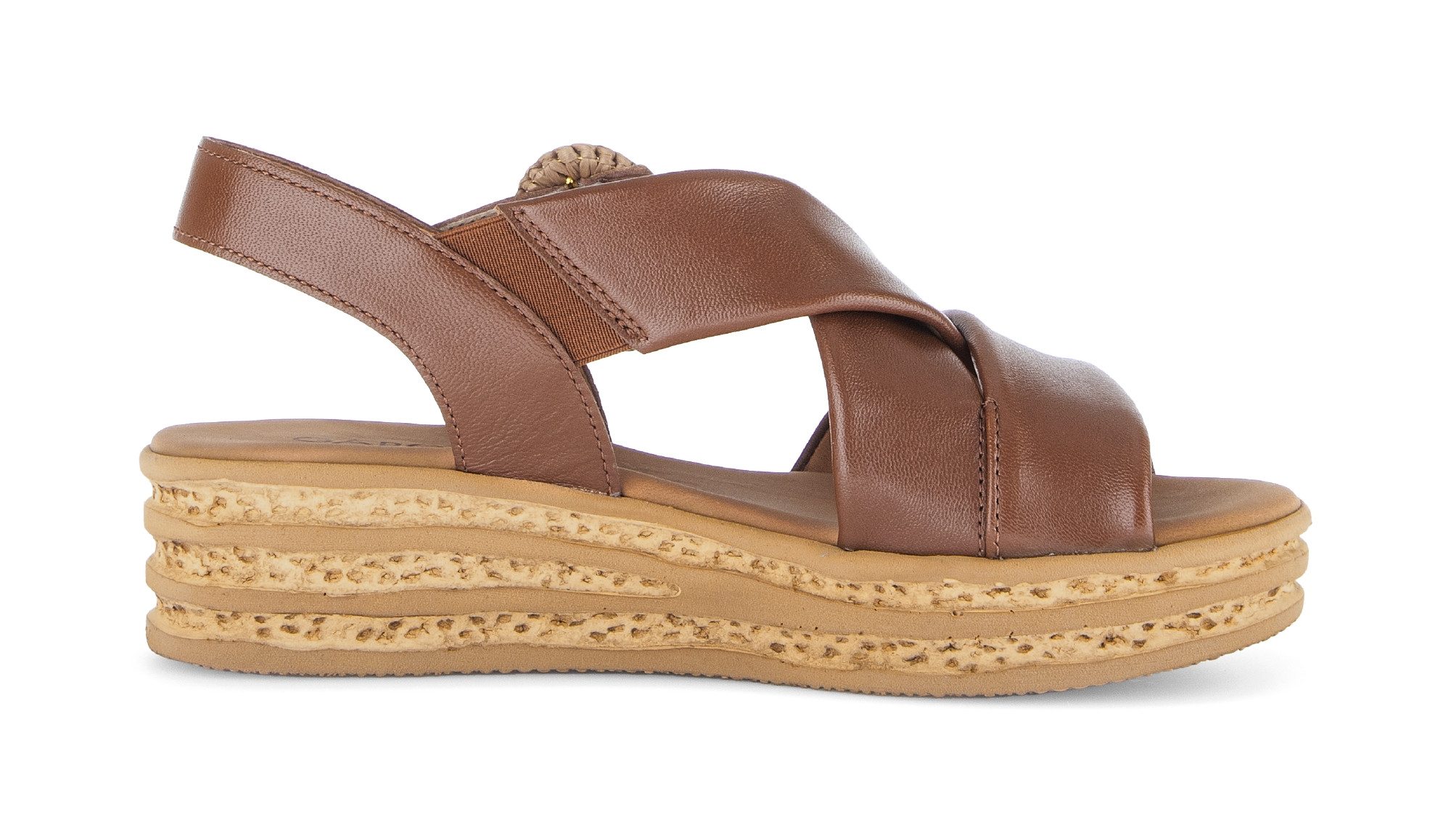 Gabor Keilsandalette Plateau, Riemchensandale, Sommerschuh mit Zierschnalle