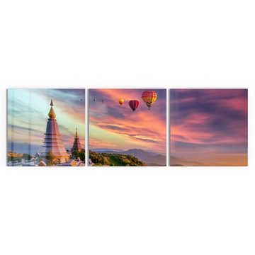 DEQORI Glasbild 'Das Dach Thailands', 'Das Dach Thailands', Glas Wandbild Bild schwebend modern