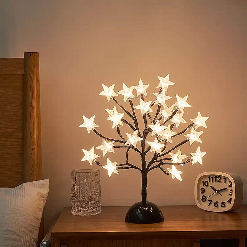 Arnusa LED Baum »Leuchtbaum Sterne 36cm warmweiß Tischlampe