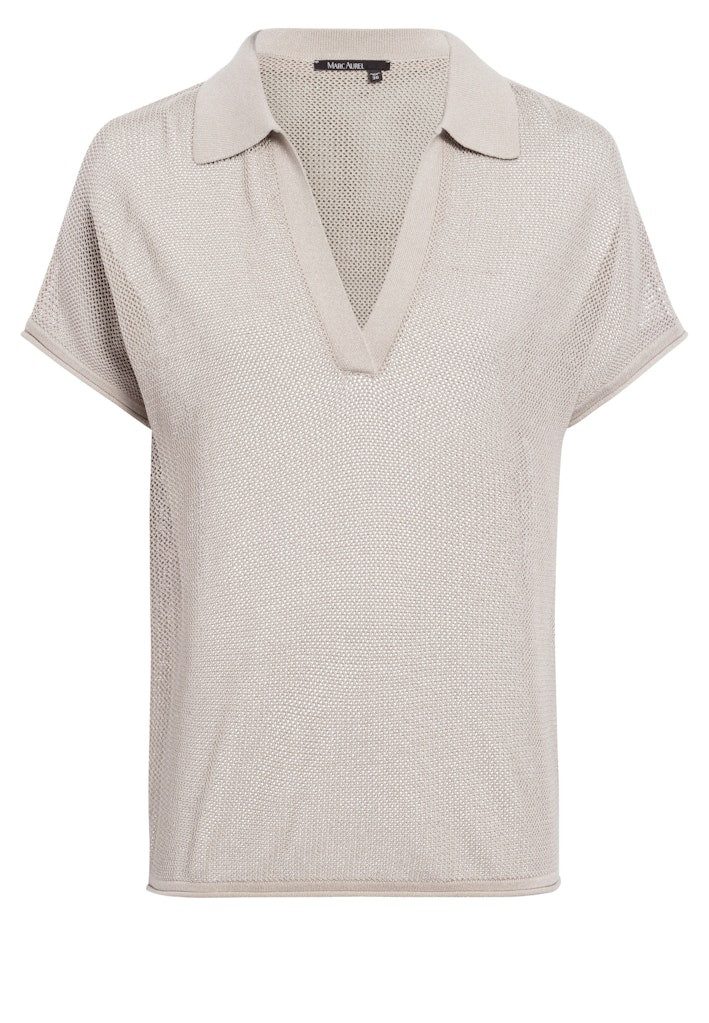 MARC AUREL Kurzarmshirt Strick light taupe günstig online kaufen