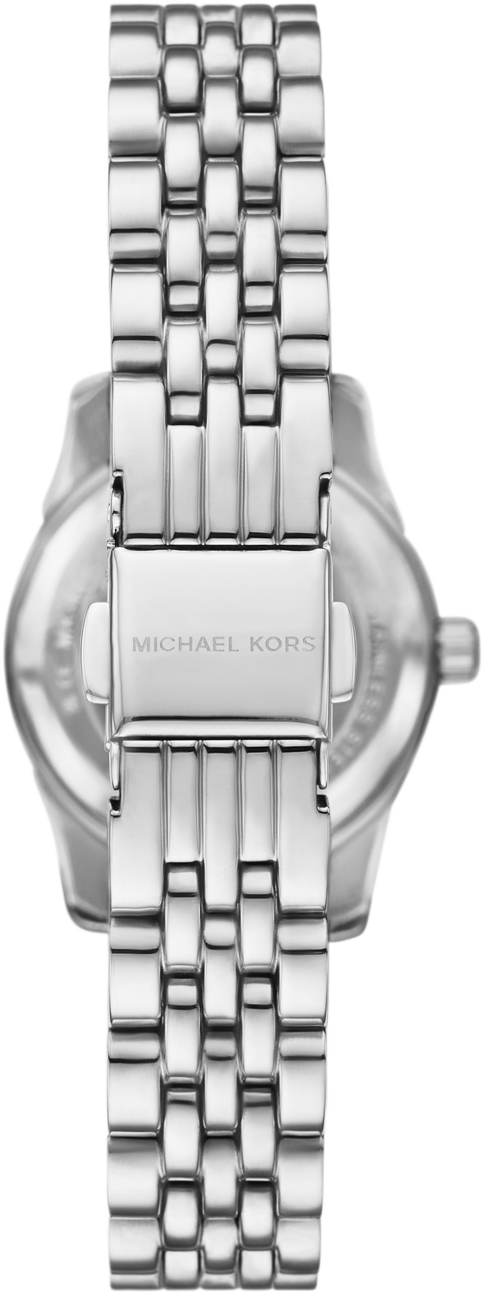 MICHAEL KORS Quarzuhr LEXINGTON MK4843, Armbanduhr, Damenuhr, Edelstahlarmband, analog, Glassteine