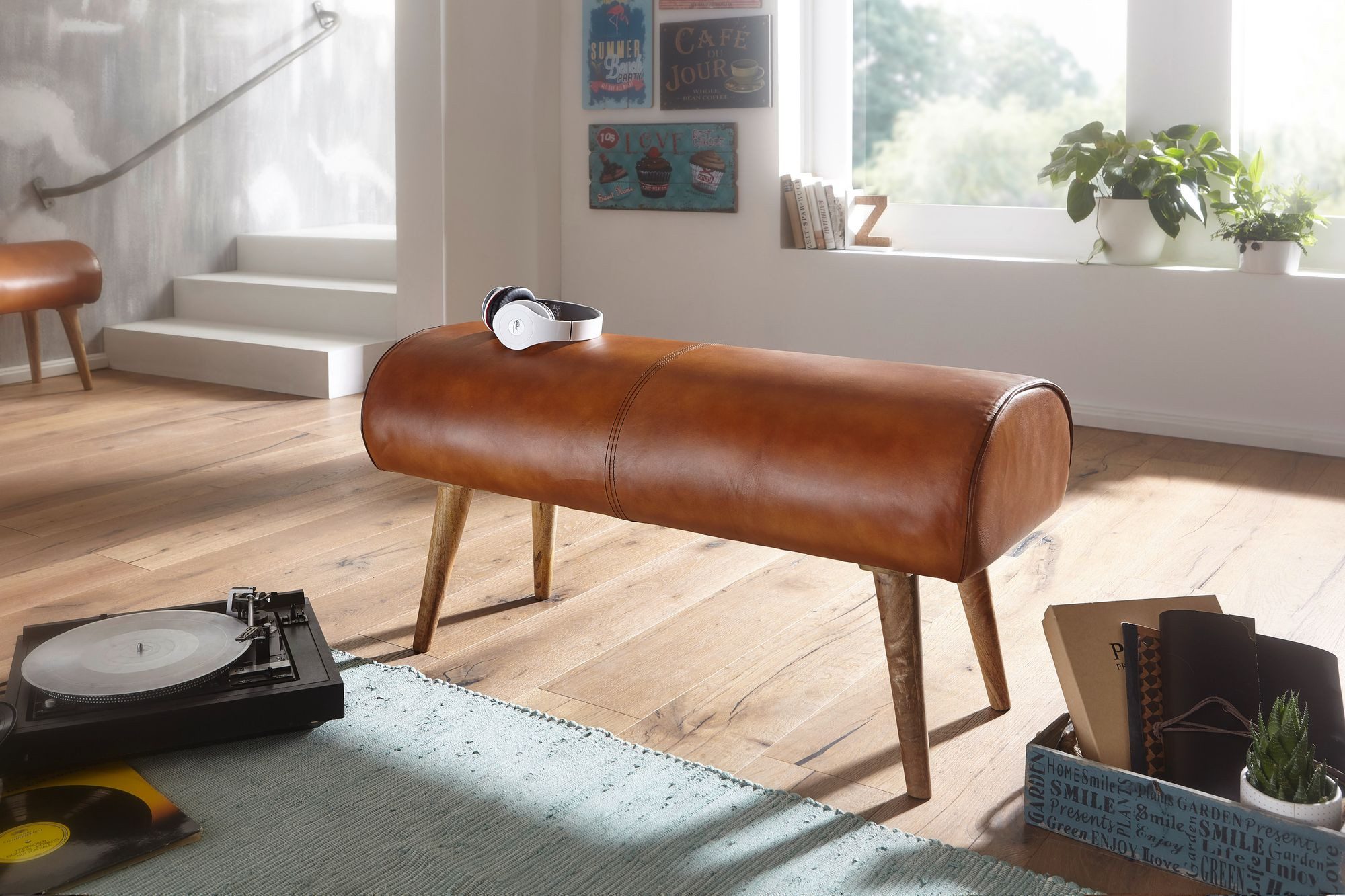 furnicato Bank Sitzbank Braun 100x53x40 cm Vollholz (1-St)