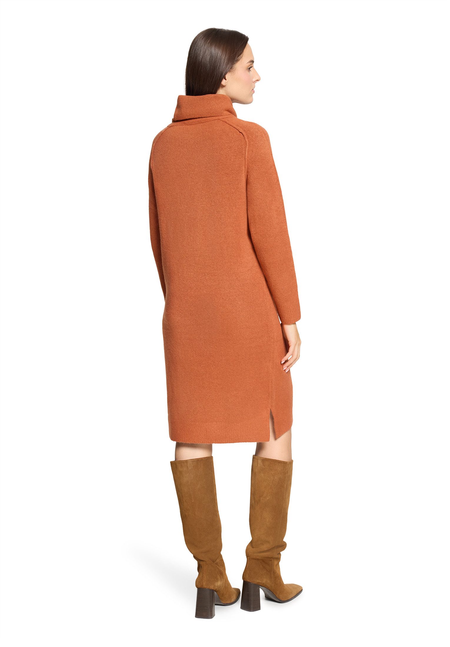 Cartoon Strickkleid Damen mit Turtle Neck