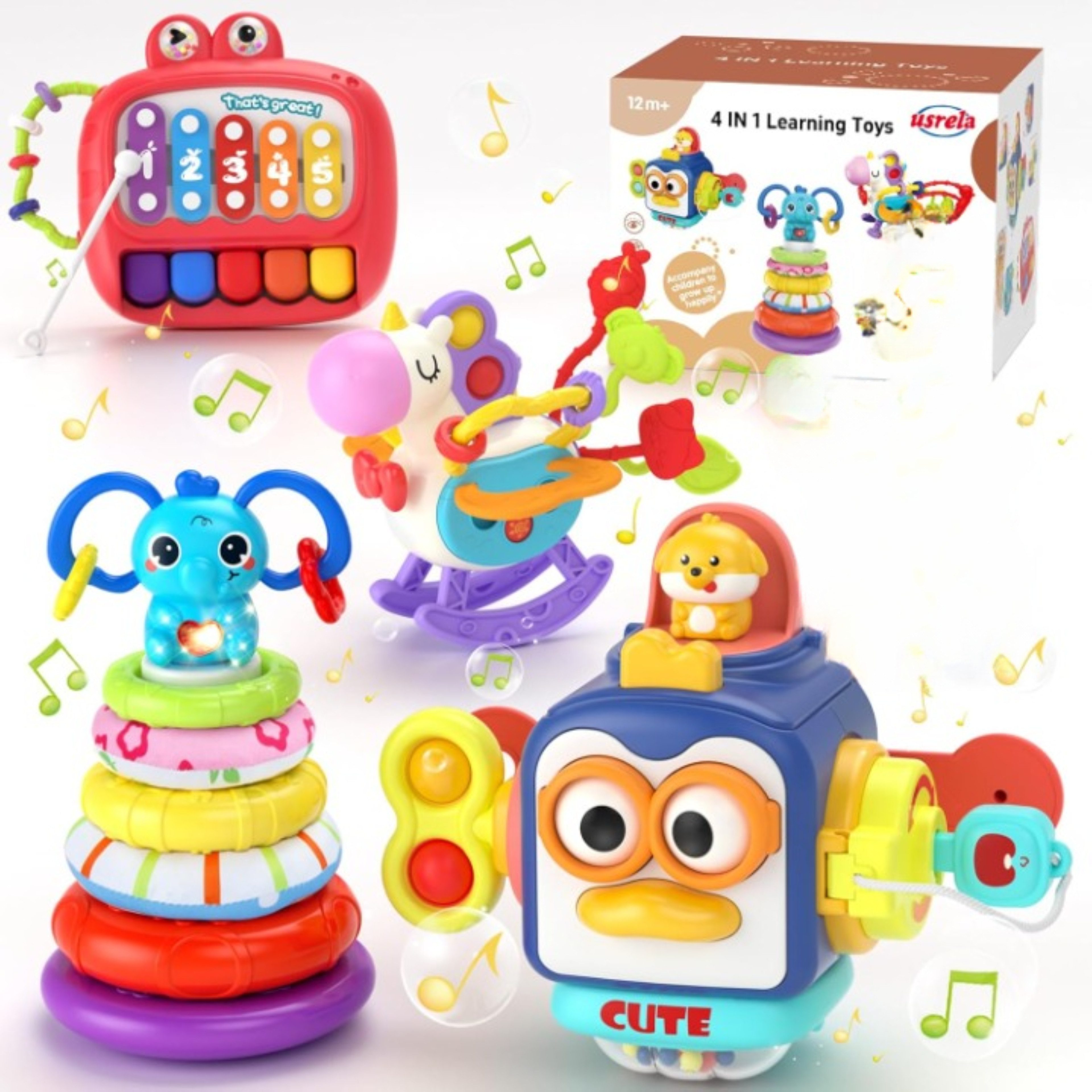 LA CUTE Lernspielzeug Mega Set 4 in 1 Montessori Babyspielzeug Lernwürfel M günstig online kaufen