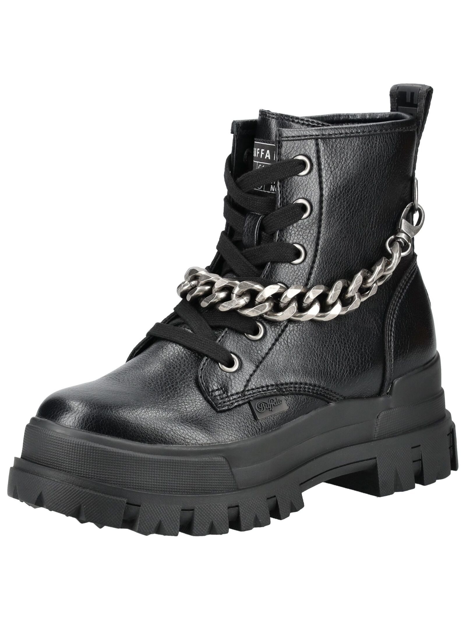 Buffalo Buffalo Stiefelette Lederimitat Schnürstiefelette