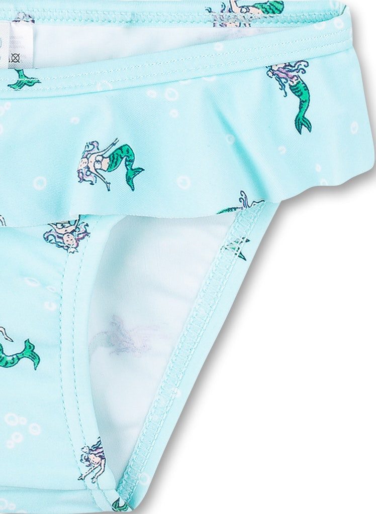 Sanetta Badehose Mädchen Bikinihose Meerjungfrau mit Volant Hellblau