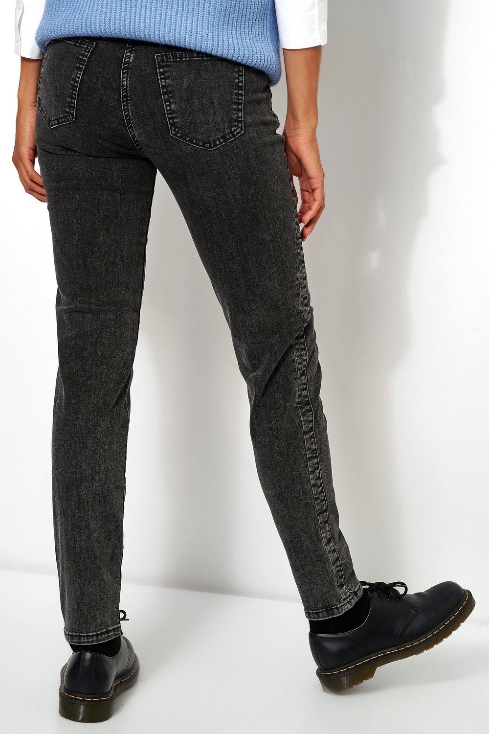 anthra Seitennähten Skinny-fit-Jeans be doppelten - mit TONI loved 884
