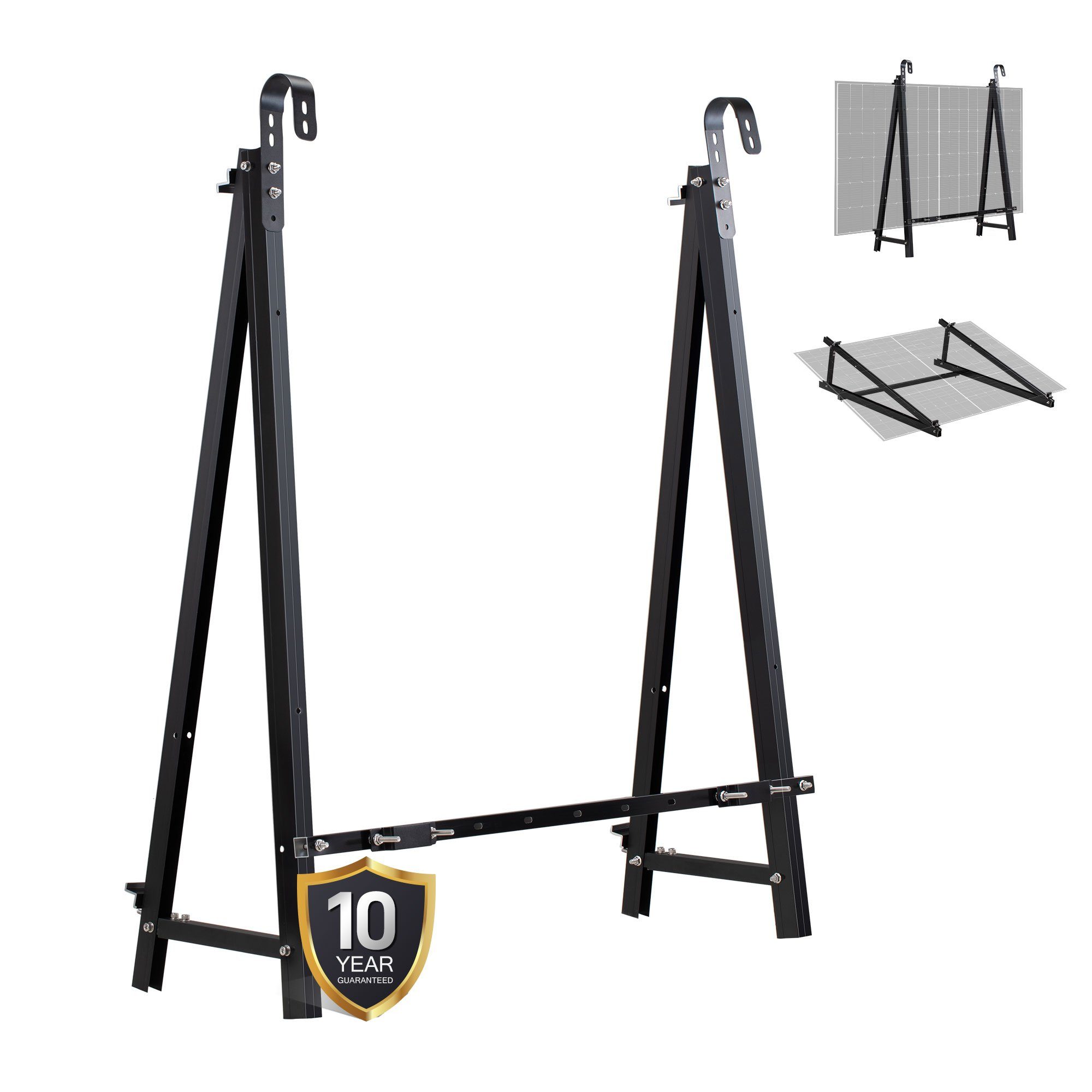 E.For.U Halterung Solarmodul Halterung Balkonkraftwerk, (Verstellbar Winkel 10°-30°, für die meisten Solarmodule, für Balkone, 0% MwSt)