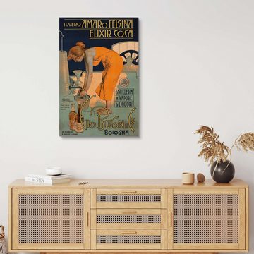 Posterlounge Holzbild Adolfo Hohenstein, Der echte Amaro Felsina (italienisch), Malerei