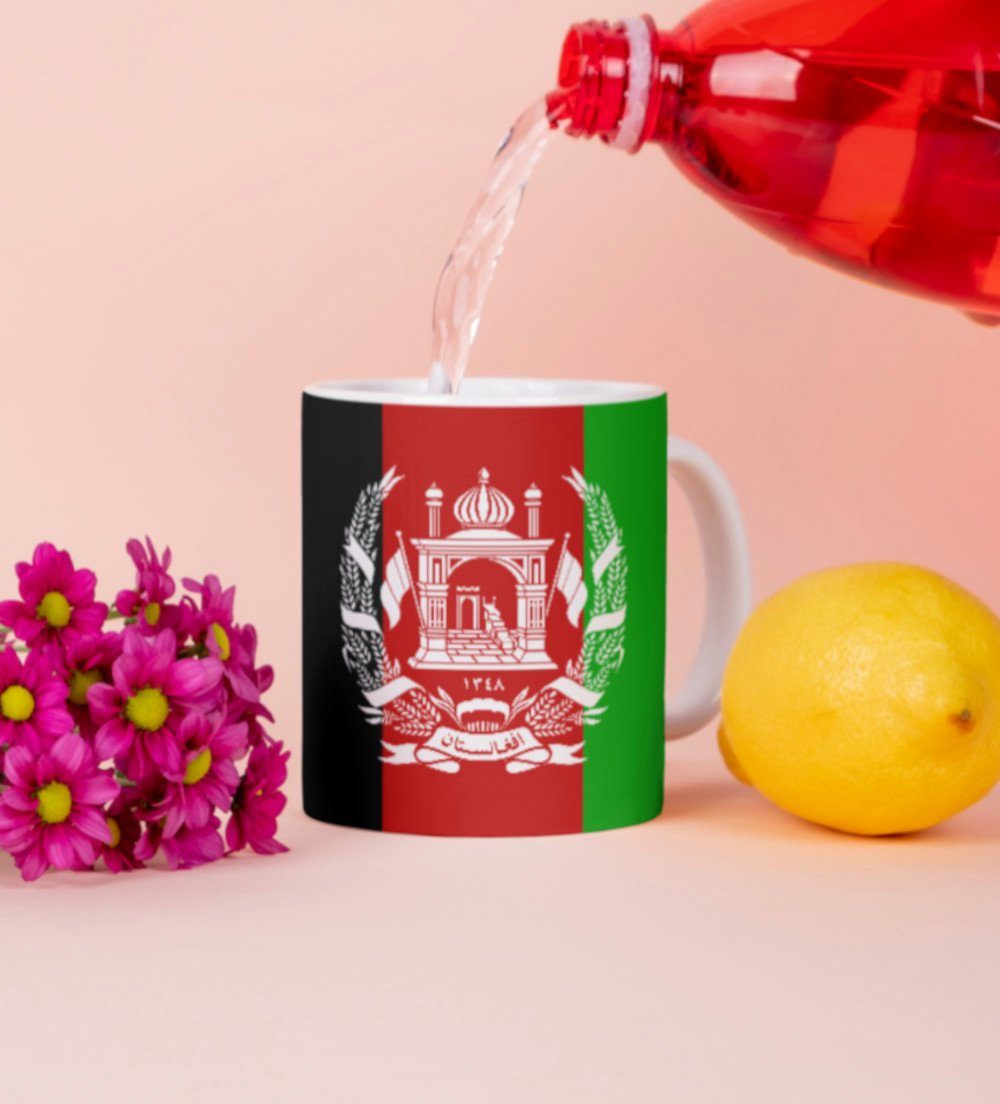 Tinisu Tasse Afghanistan Kaffeetasse Coffeecup Becher Kaffee AFG Tasse Flagge Pot