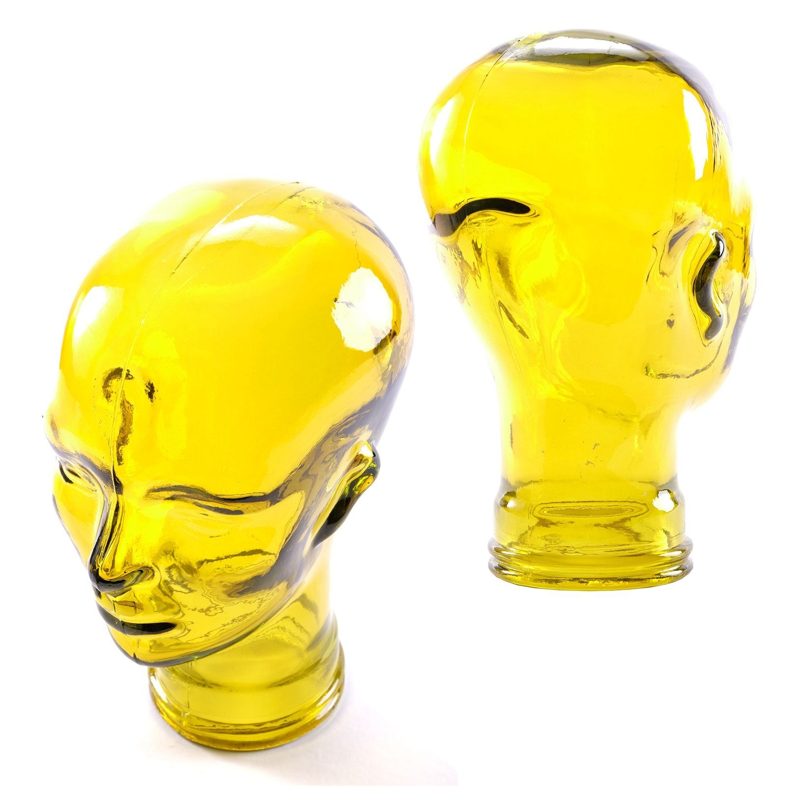 Gelb, Kopf Design Headset Kopfhörer Halter, DELIGHTS DESIGN Kare 39956, Deko Skulptur Ständer