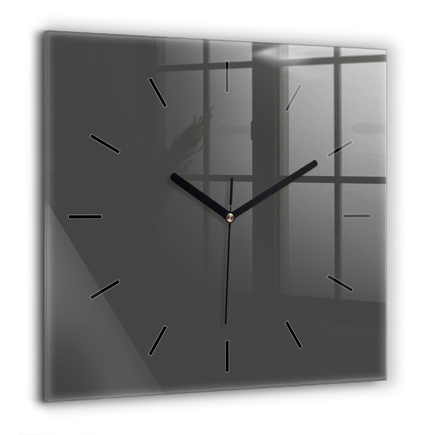 Tulup Wanduhr Modernistische Glaswanduhr 60x60cm Uhr aus gehärtetem Glas günstig online kaufen