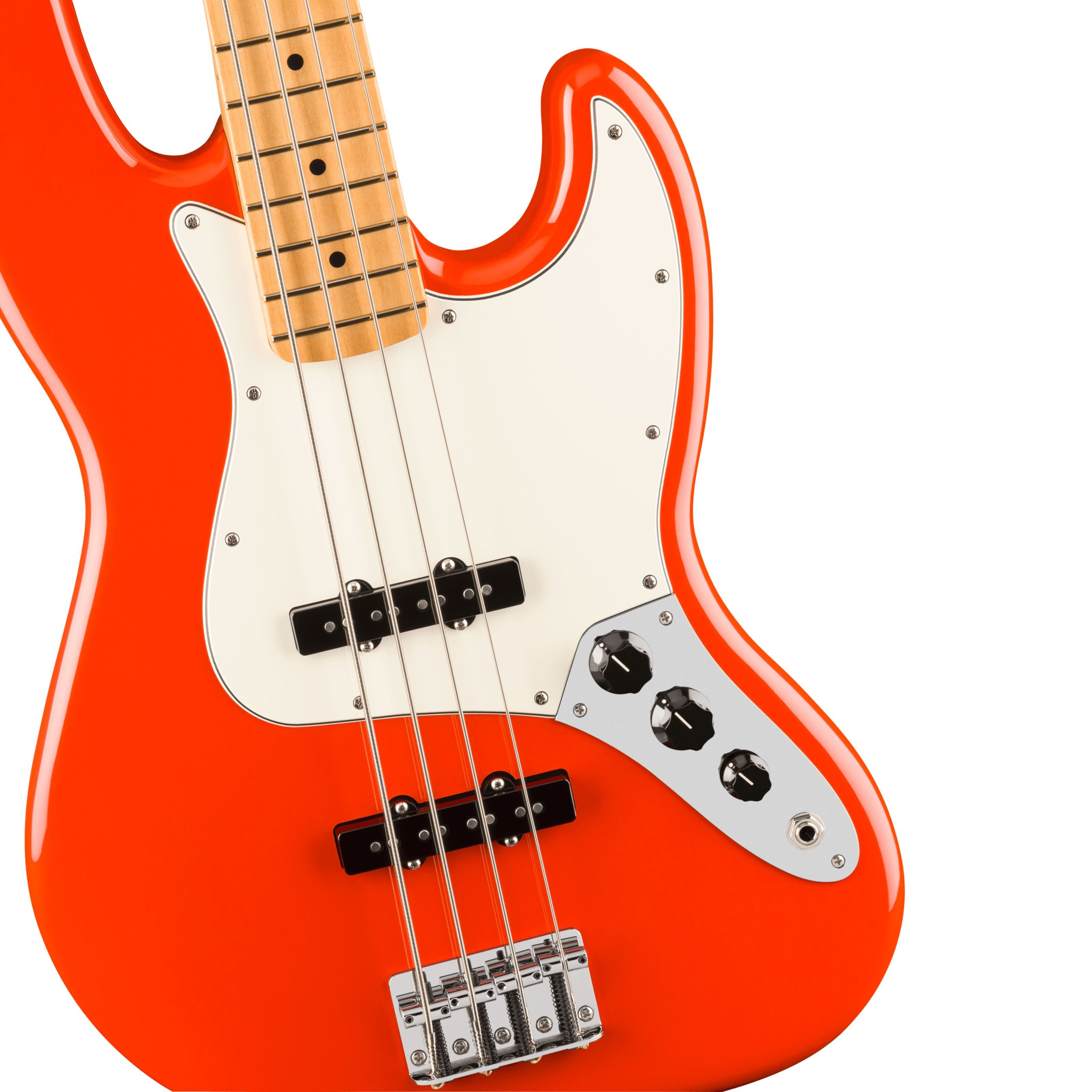 Fender E-Bass, E-Bässe, 4-Saiter E-Bässe, Player II Jazz Bass MN Coral Red - E-Bass