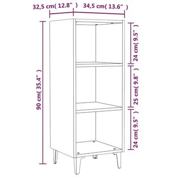 vidaXL Sideboard Sideboard Räuchereiche 34,5x32,5x90 cm Holzwerkstoff (1 St)