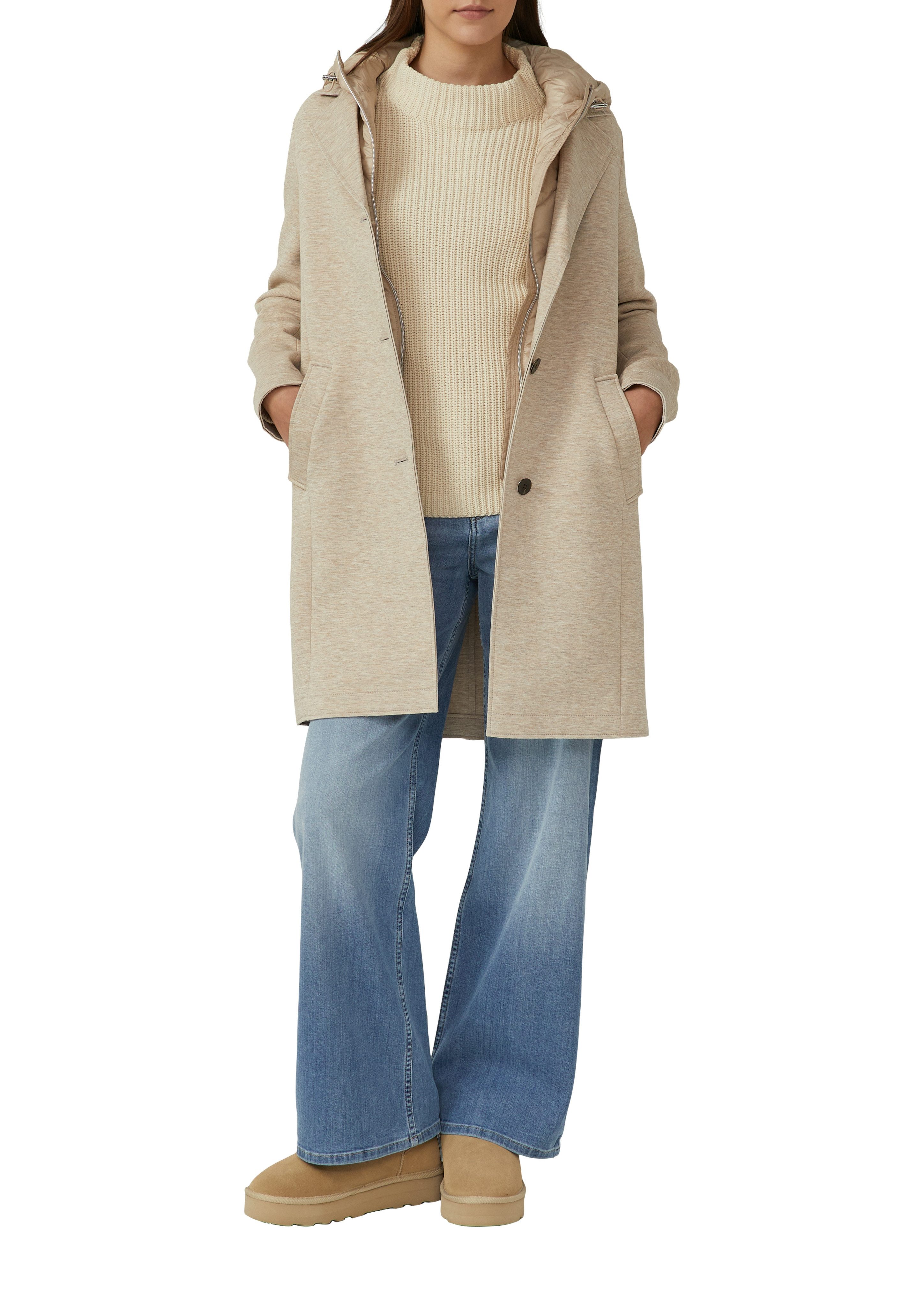 s.Oliver Kurzmantel Abnehmbarer Einsatz und Kapuze günstig online kaufen