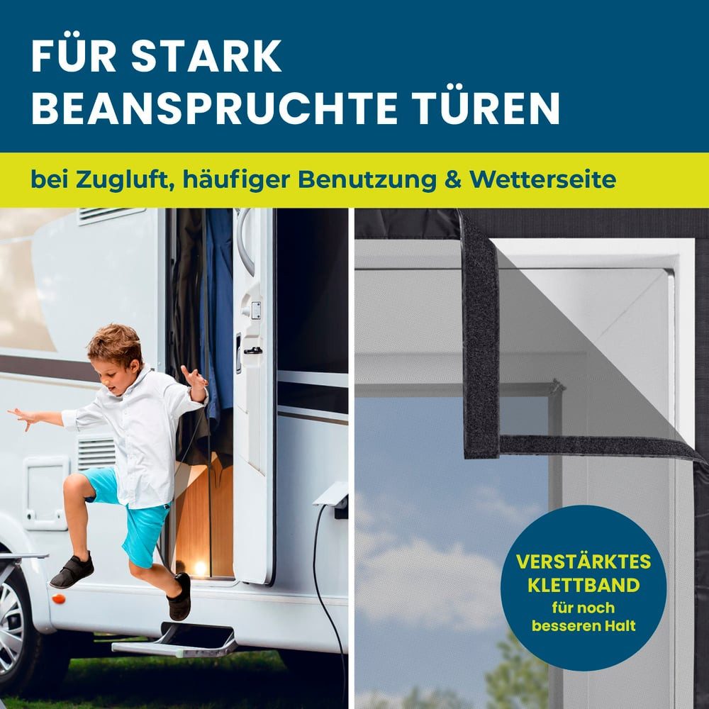 Hoberg Insektenschutz-Vorhang Hoberg Your Project Partner Tür-Insektenschutz 100 x 210 cm, (1-St), Schutz vor Fliegen, Moskitos und anderen Insekten – Bild 5 von 5