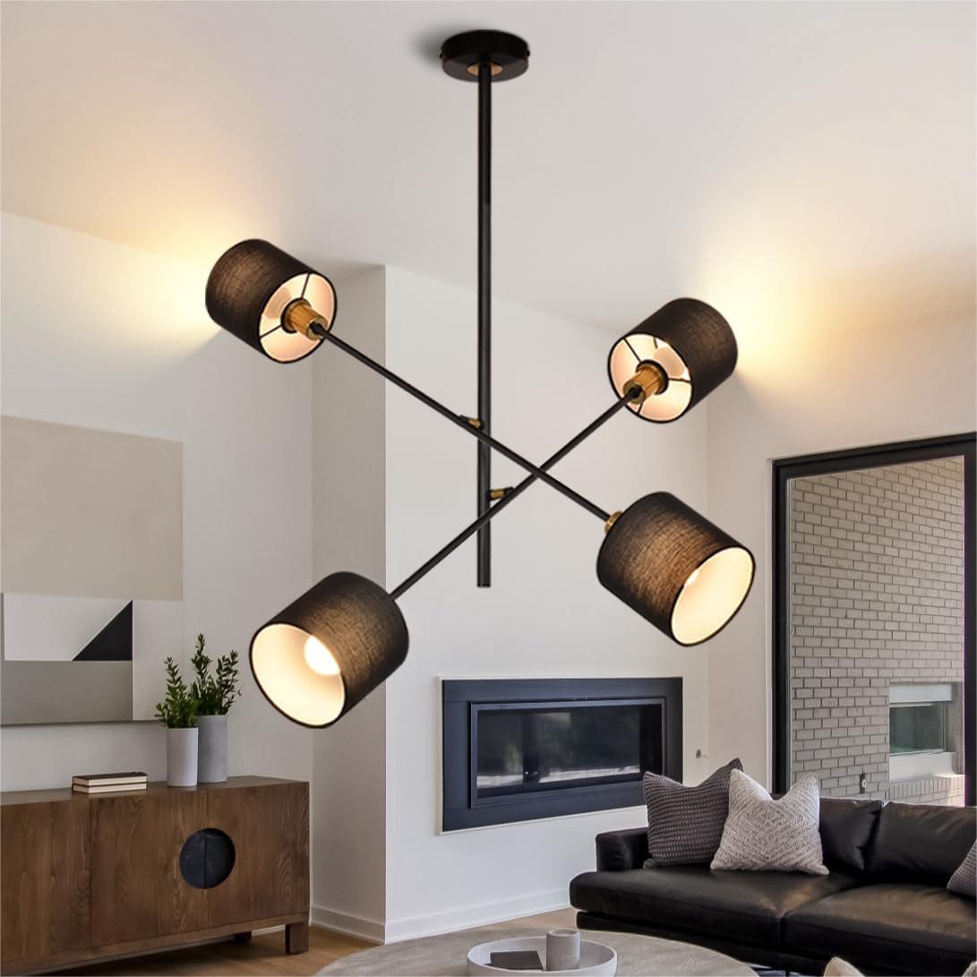 Nettlife Pendelleuchte Schwarz Esstisch 4/6 Flammig günstig online kaufen