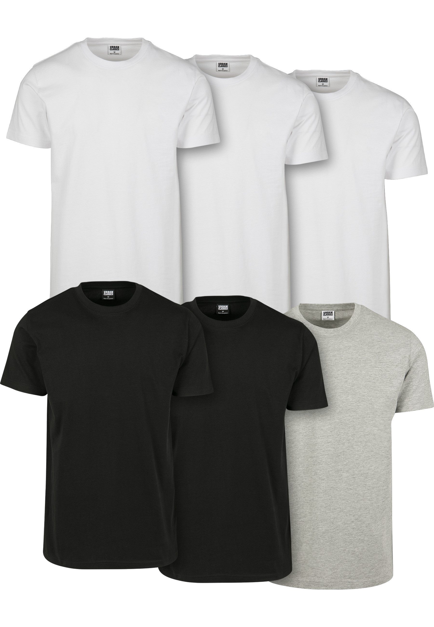 URBAN CLASSICS T-Shirt Urban Classics Herren Basic Tee 6-Pack (1-tlg)