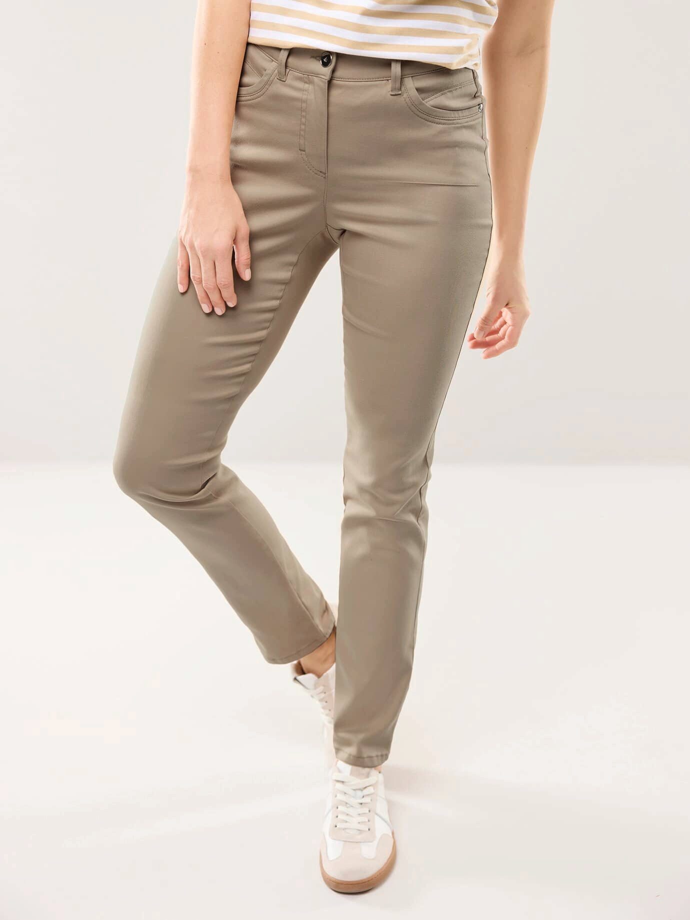 Walbusch Stoffhose Damen Extraglatt Baumwollhose Feminine Fit Bügelfrei & atmungsaktiv, Comfort-Bund – pflegeleichtehose