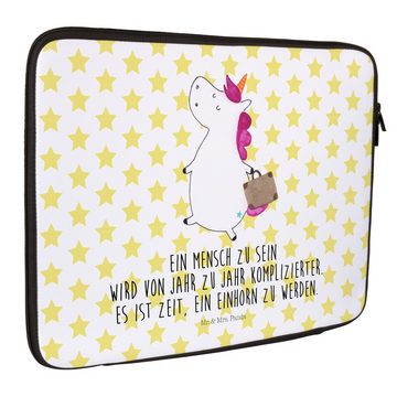 Mr. & Mrs. Panda Laptop-Hülle Einhorn Koffer - Weiß - Geschenk, Einhörner, Pegasus, Tasche, witzig