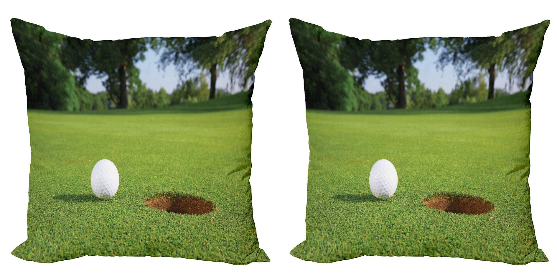 Golfball des (2 Stück), Modern Digitaldruck, Loch Accent Doppelseitiger Kissenbezüge Golf Abakuhaus Nähe