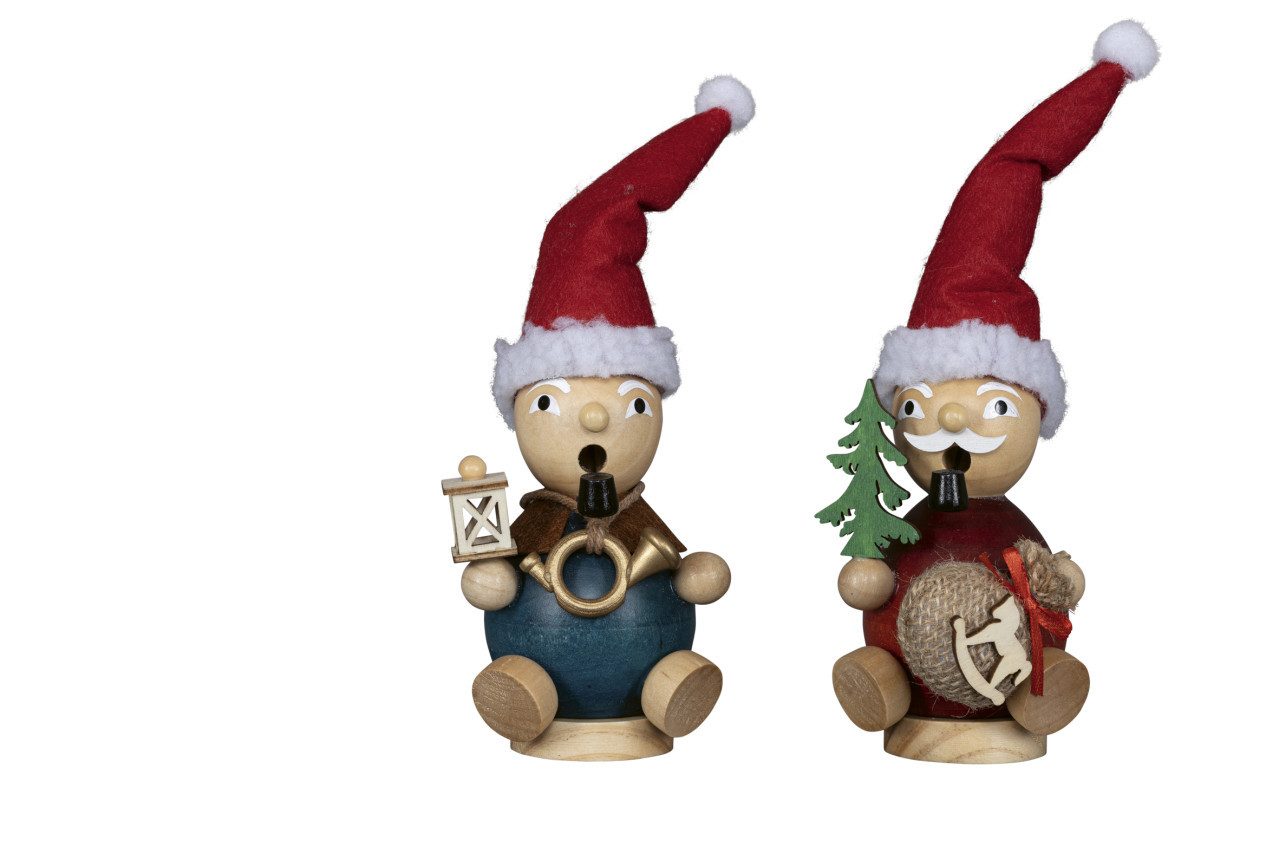 SAICO Original Räucherhaus Räucherwichtel Deko Holz 18 cm 2-fach sortiert