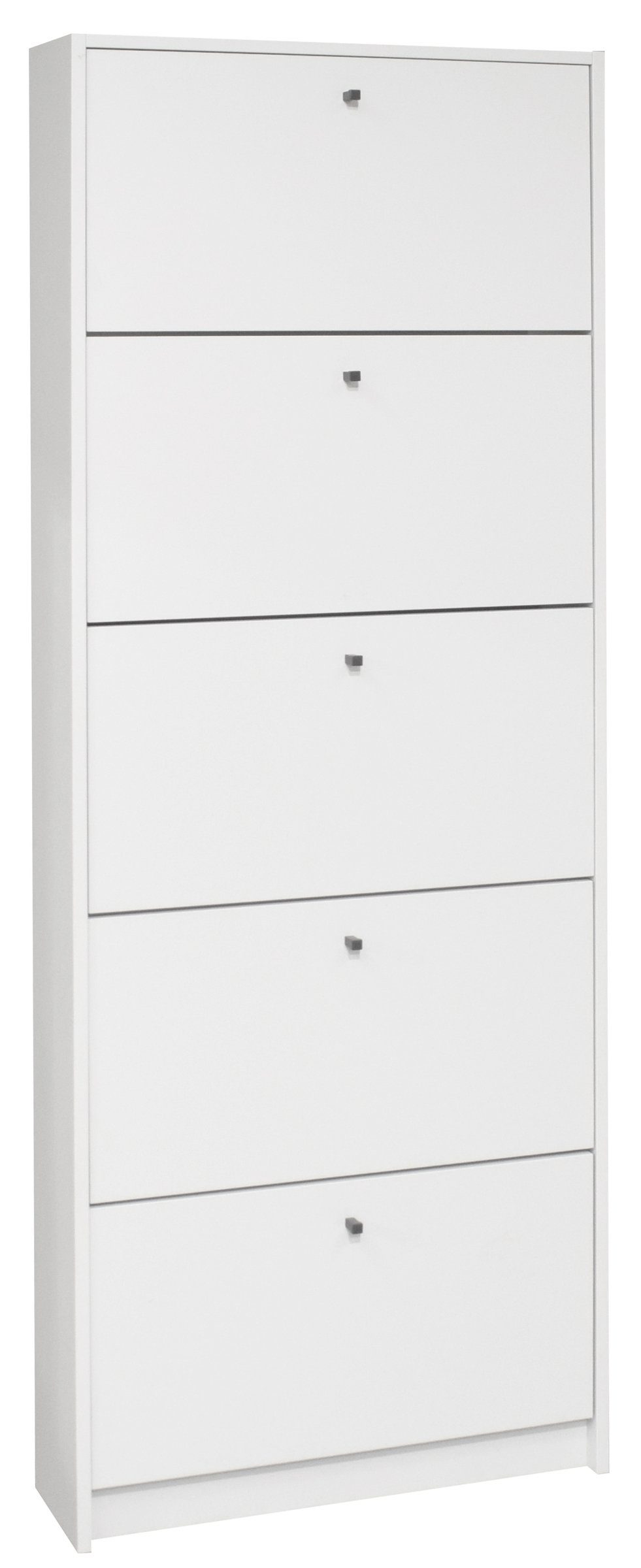 Mäusbacher Schuhkipper in weiß matt lack, Holzwerkstoff - 60x168x16cm (BxHxT)