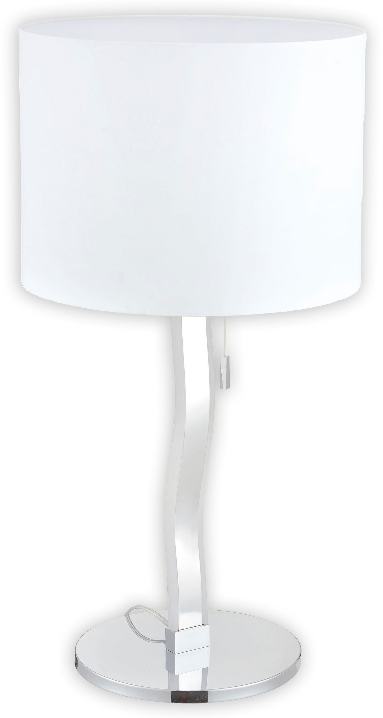 näve LED Tischleuchte Aurelia, E27 D: Schirm max. 1x 60W, LED, ohne 68cm, Leuchtmittel, Höhe incl. 35cm weiß excl. Warmweiß