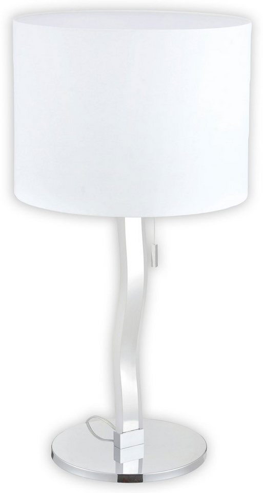näve LED Tischleuchte Aurelia, ohne Leuchtmittel, Warmweiß, excl. 1x E27  max. 60W, incl. LED, Höhe 68cm, Schirm weiß D: 35cm