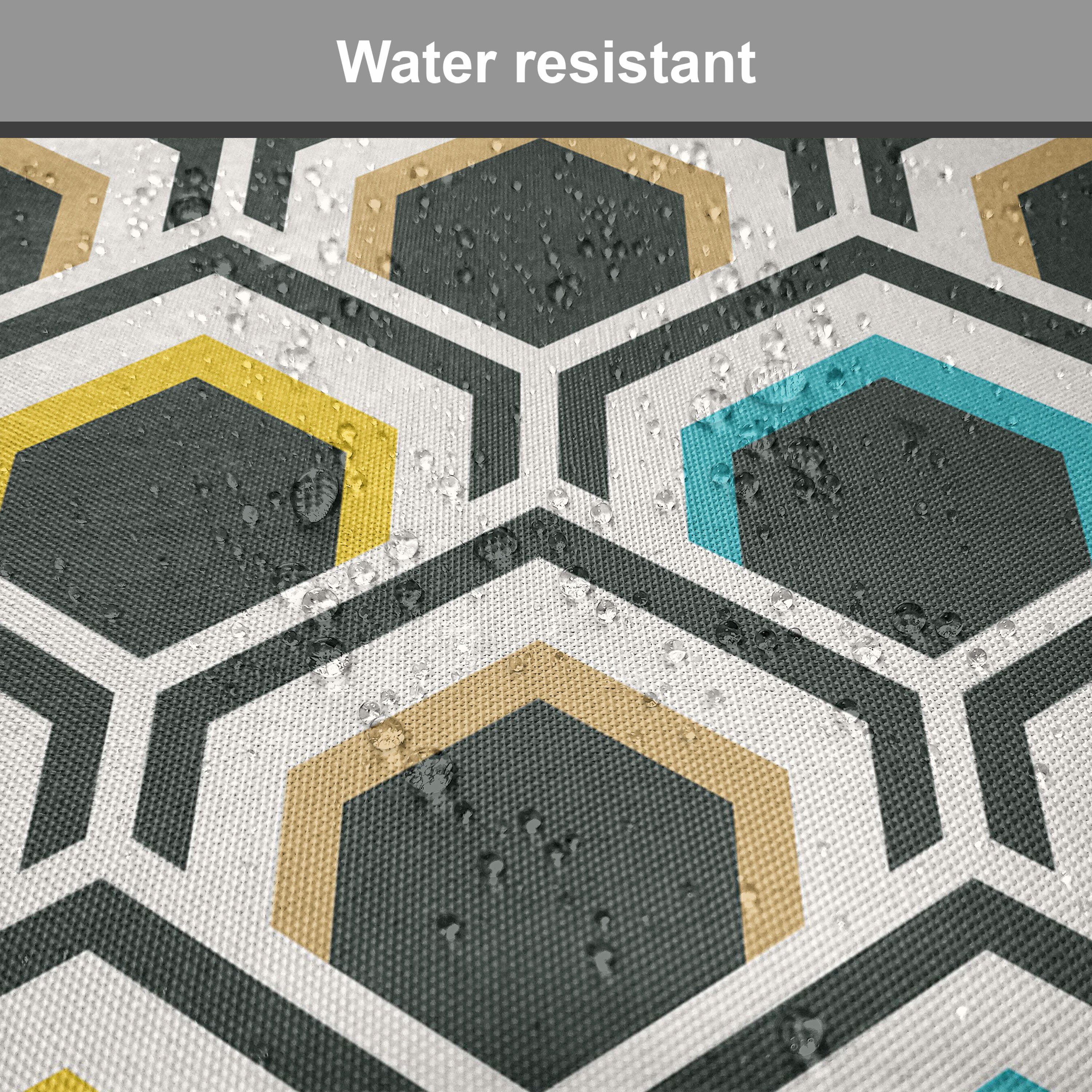 Abakuhaus Stuhlkissen Dekoratives wasserfestes Hexagonal mit Kissen Küchensitze, Geometrisch Overlapping für Riemen