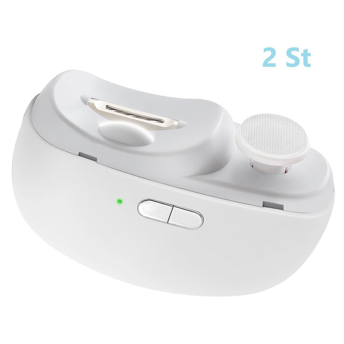 Novzep Nagelknipser 2st Elektrischer Nagelknipser&-polierer,Trimmer mit LED-Licht, 2-tlg., Ultraleiser Betrieb