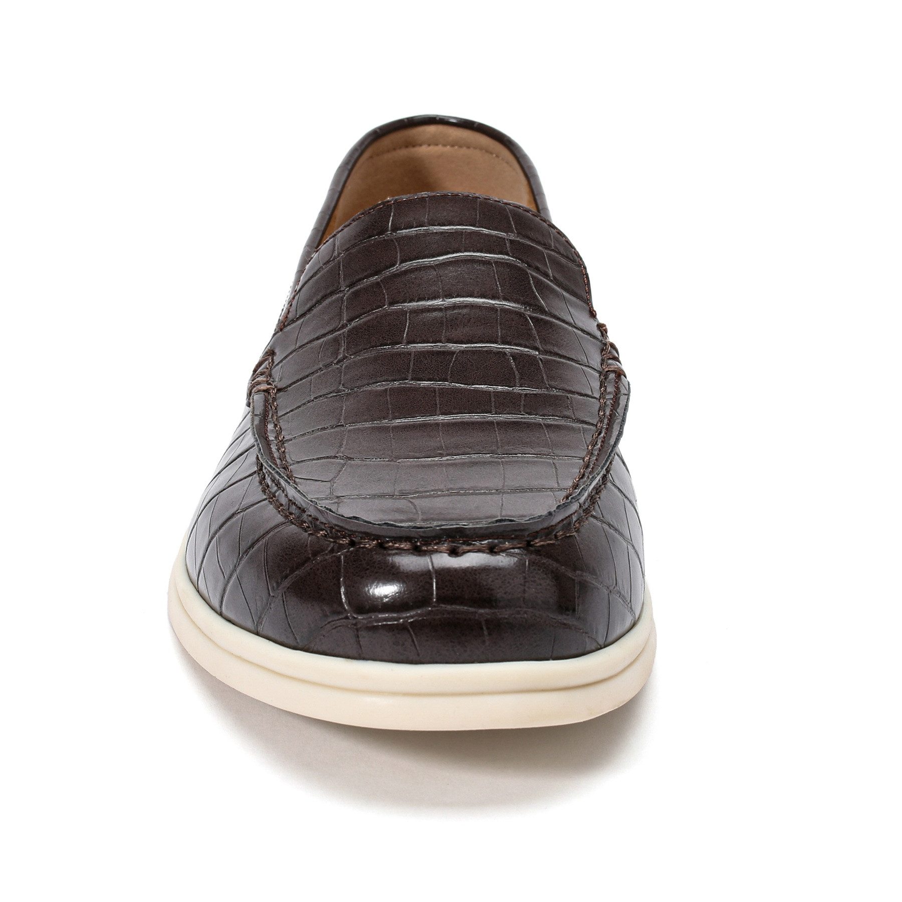 Allthemen Loafer Herren Loafers mit Kroko-Optik Bequeme Slipper für Freizeit & Business
