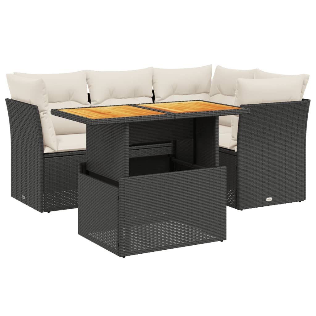 vidaXL Gartenlounge-Set 5-tlg. Garten-Sofagarnitur mit Kissen günstig online kaufen