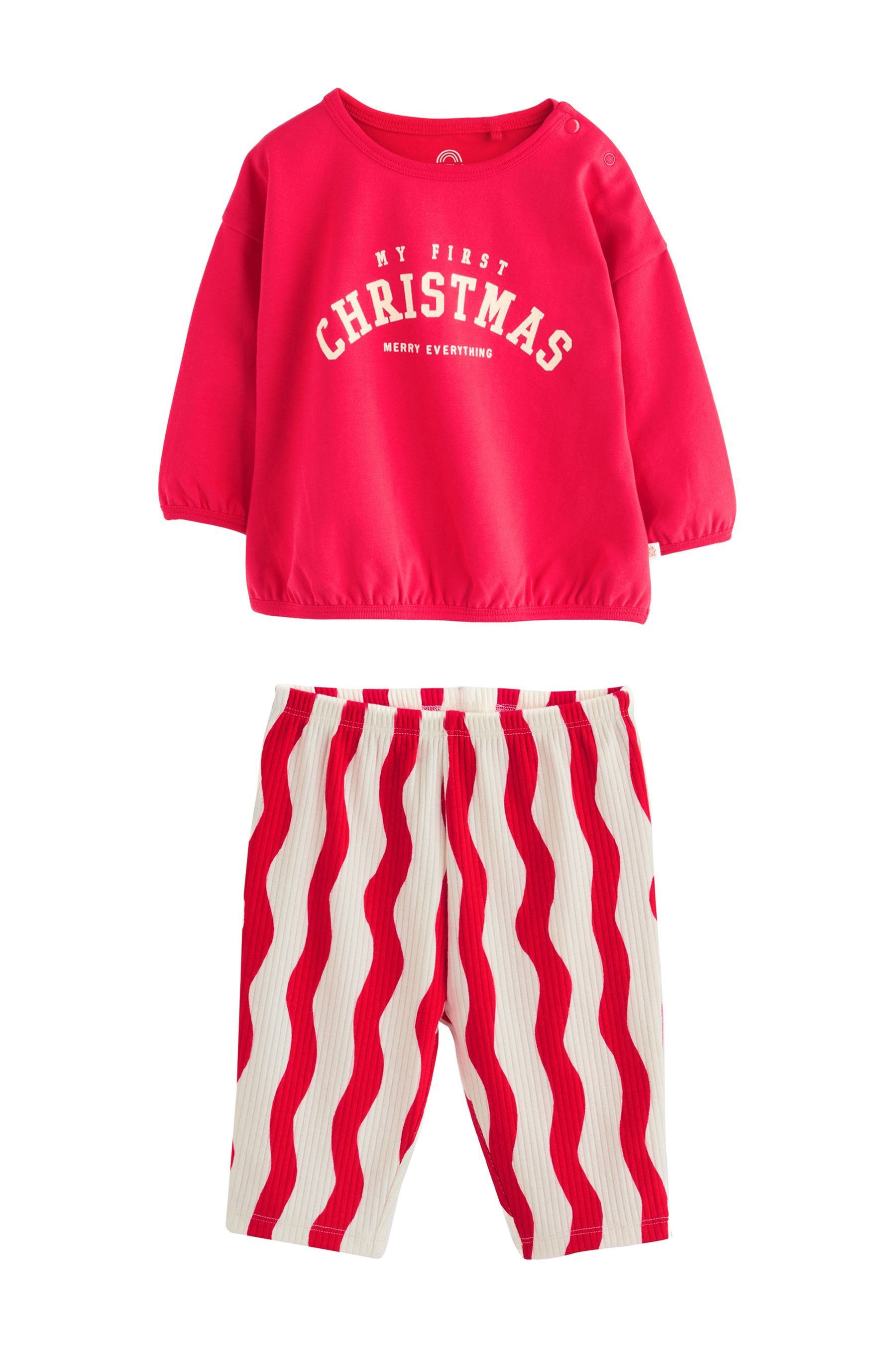 Next Shirt & Leggings Baby Oberteil und Leggings, My First Christmas (2-tlg)