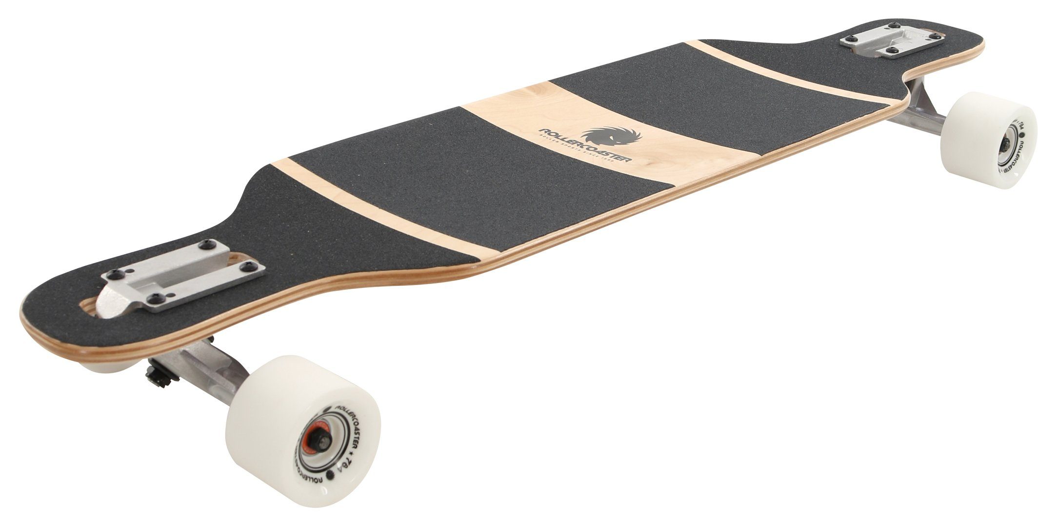 Rollercoaster Longboard PALMS + STRIPES + FEATHERS THE ONE EDITION Drop Through Longboard