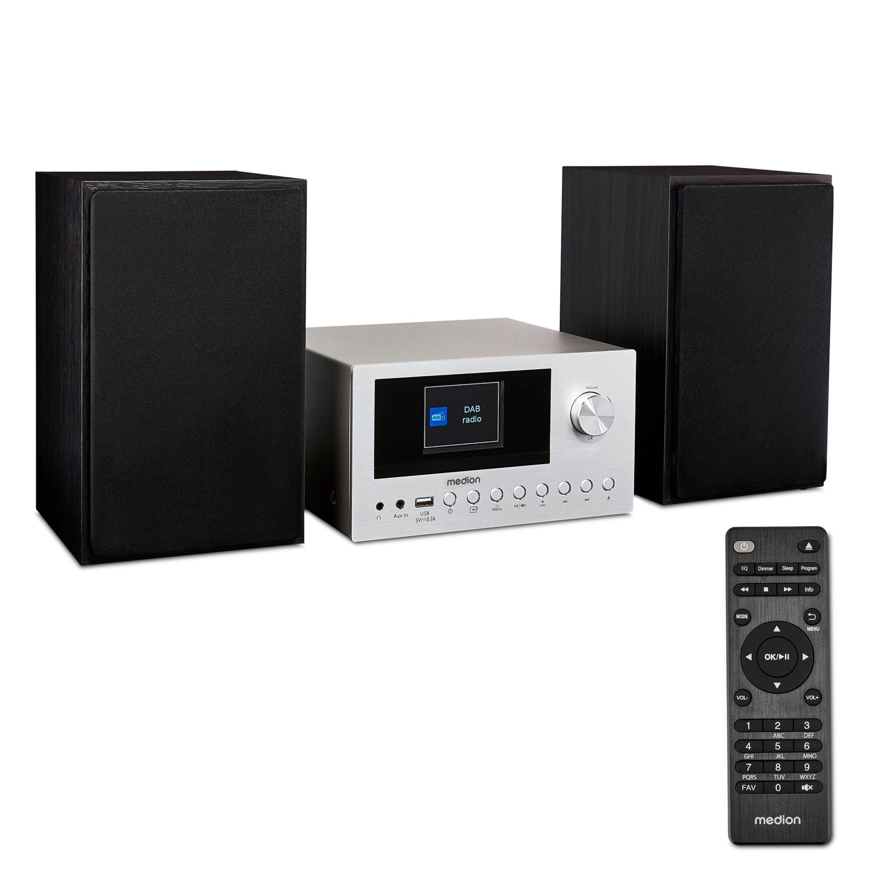 Medion® Audio-System Internet/DAB+ Micro-Audio-System MEDION® LIFE® P85003 (MD85008) (15 W, A2DP Bluetooth, Bluetooth, P85003)