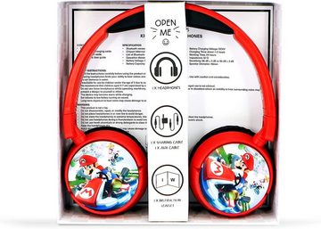 OTL Mario Kart Bluetooth Kinder Kopfhörer Bluetooth-Kopfhörer (Bluetooth, 3,5-mm-Audio-Sharing-Kabel im Lieferumfang enthalten)