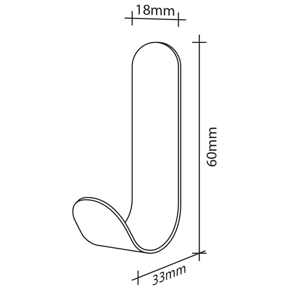 SEBSON Handtuchhalter Wandhaken Schwarz Edelstahl - 6x Klebehaken Bad, Küche, Garderobe