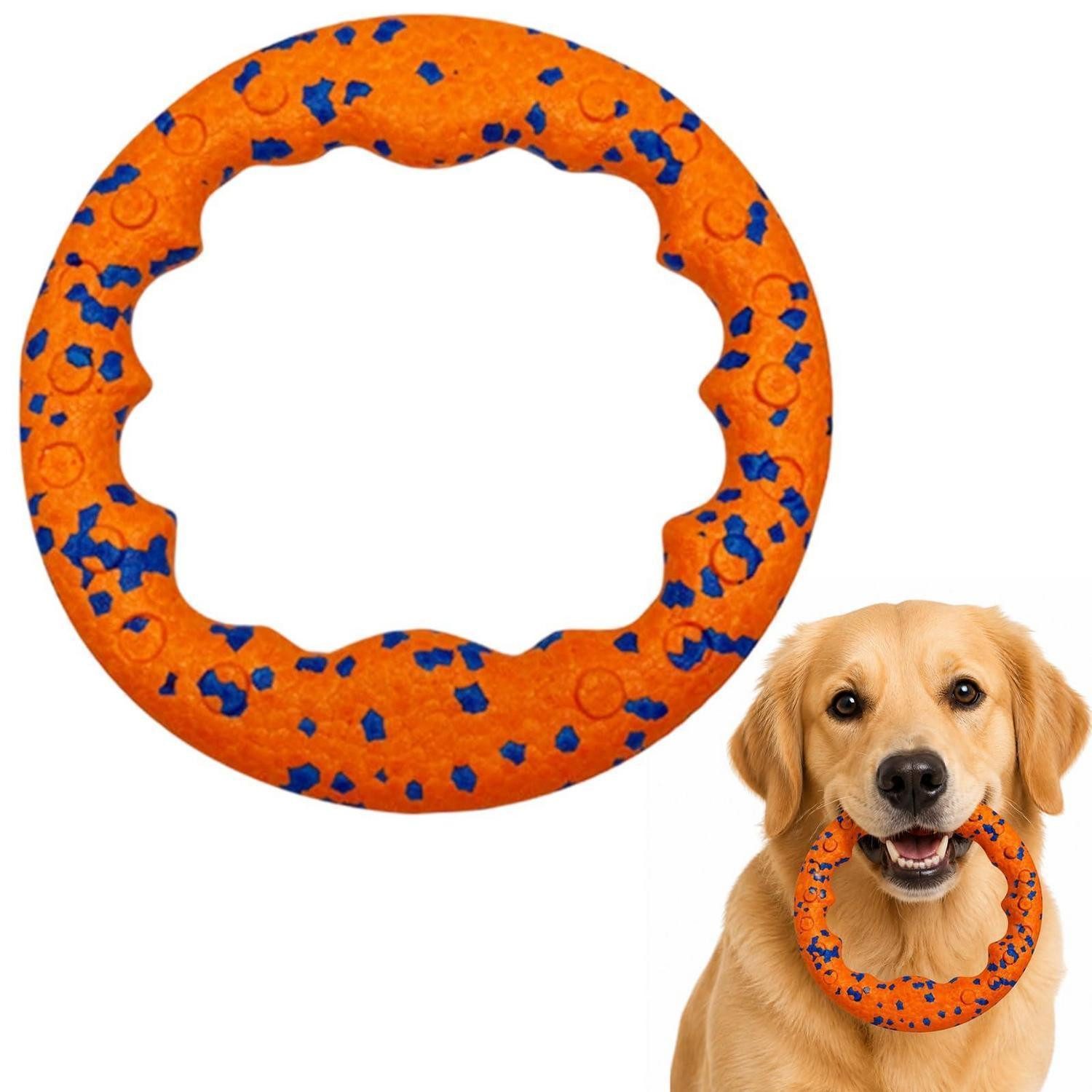 LuxusKollektion Wurfscheibe Hundespielzeug Frisbee Ring Orange (1-St)