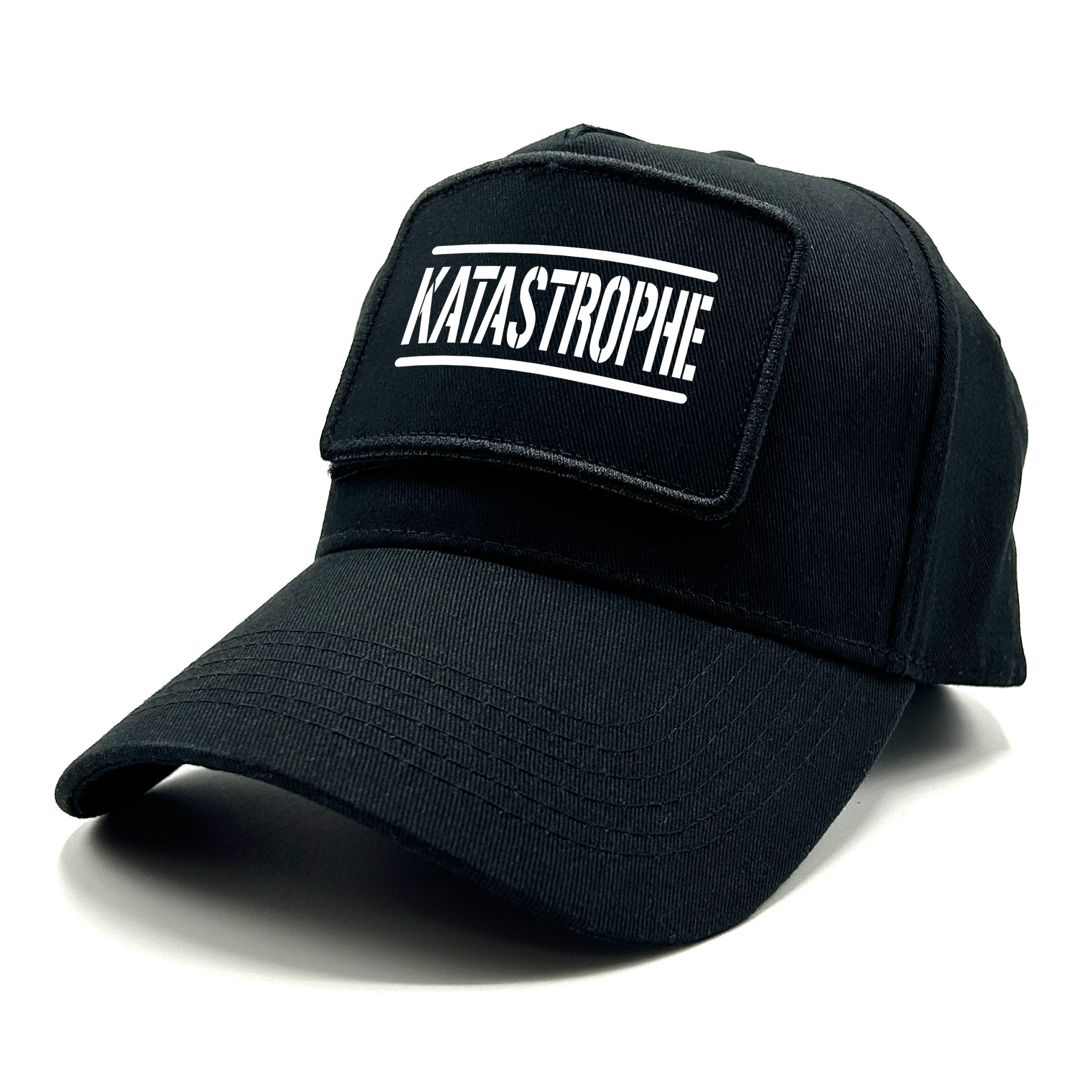 Herzbotschaft Baseball Cap Schirmmütze mit Spruch auf Patch KATASTROPHE One Size durch verstellbaren Klip-Verschluss
