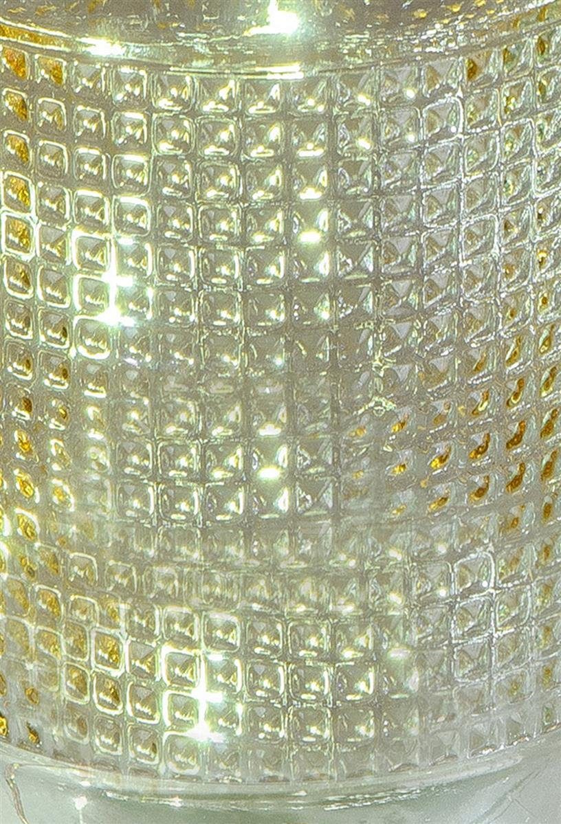 dekojohnson Windlicht LED 10x22cm Flaschenlicht Sonnenflasche Flasche