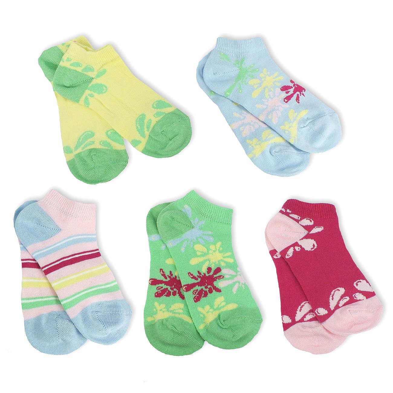 s.Oliver Sneakersocken S24128 Sneakersocken, Kinder Jungen Kindersocken Sneaker-Socken, pink & Paar) 42 5-Paar, Mädchen, 5 (Set