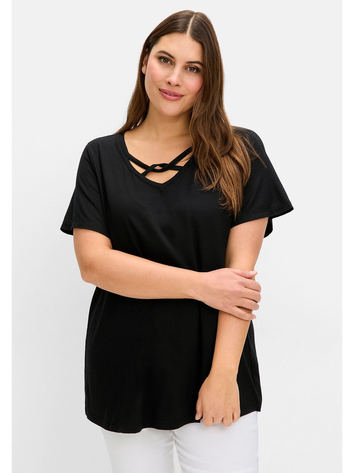 Sheego T-Shirt Große Größen mit verziertem günstig online kaufen