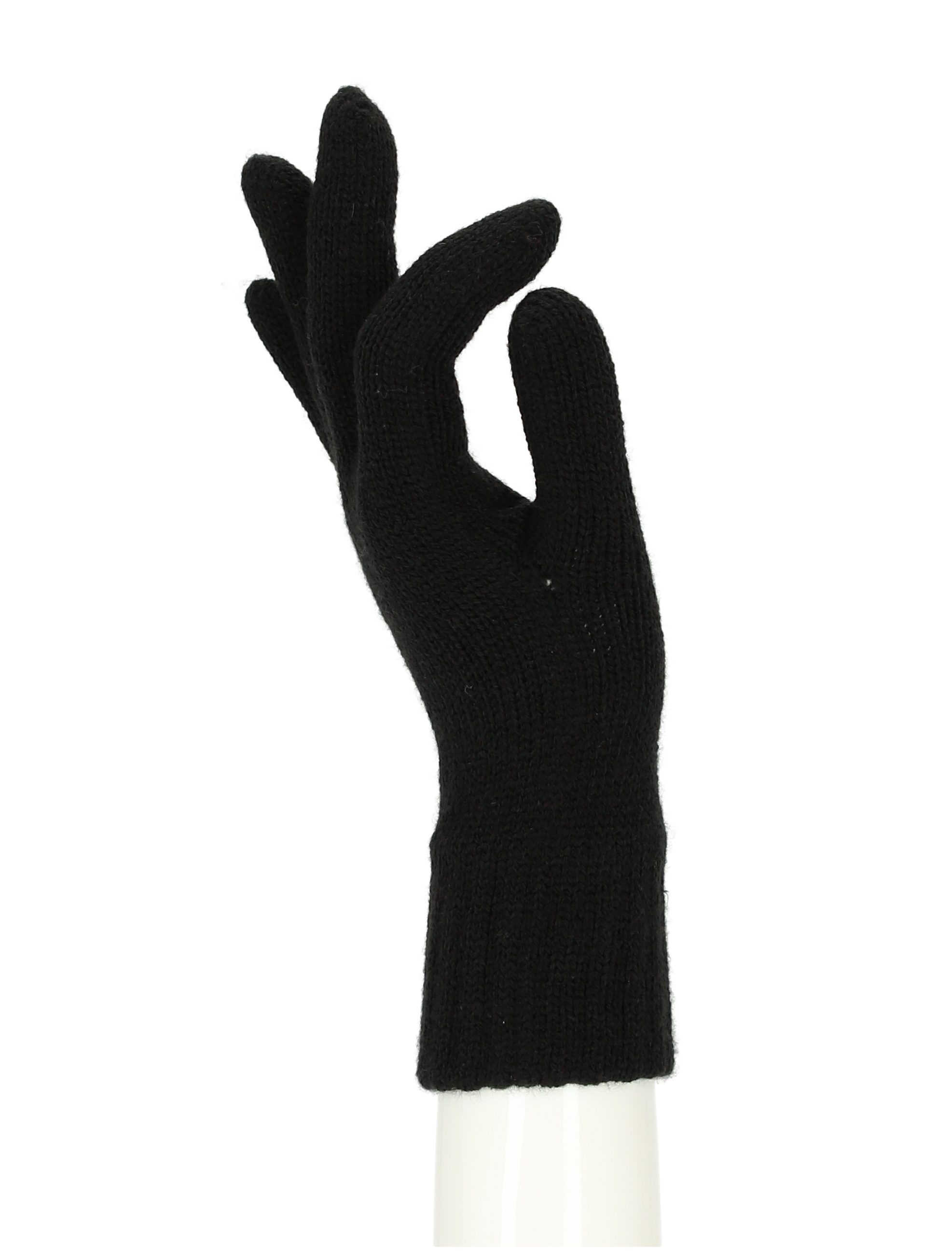 halsüberkopf Accessoires Strickhandschuhe Strickhandschuhe weicher Strickhandschuh schwarz