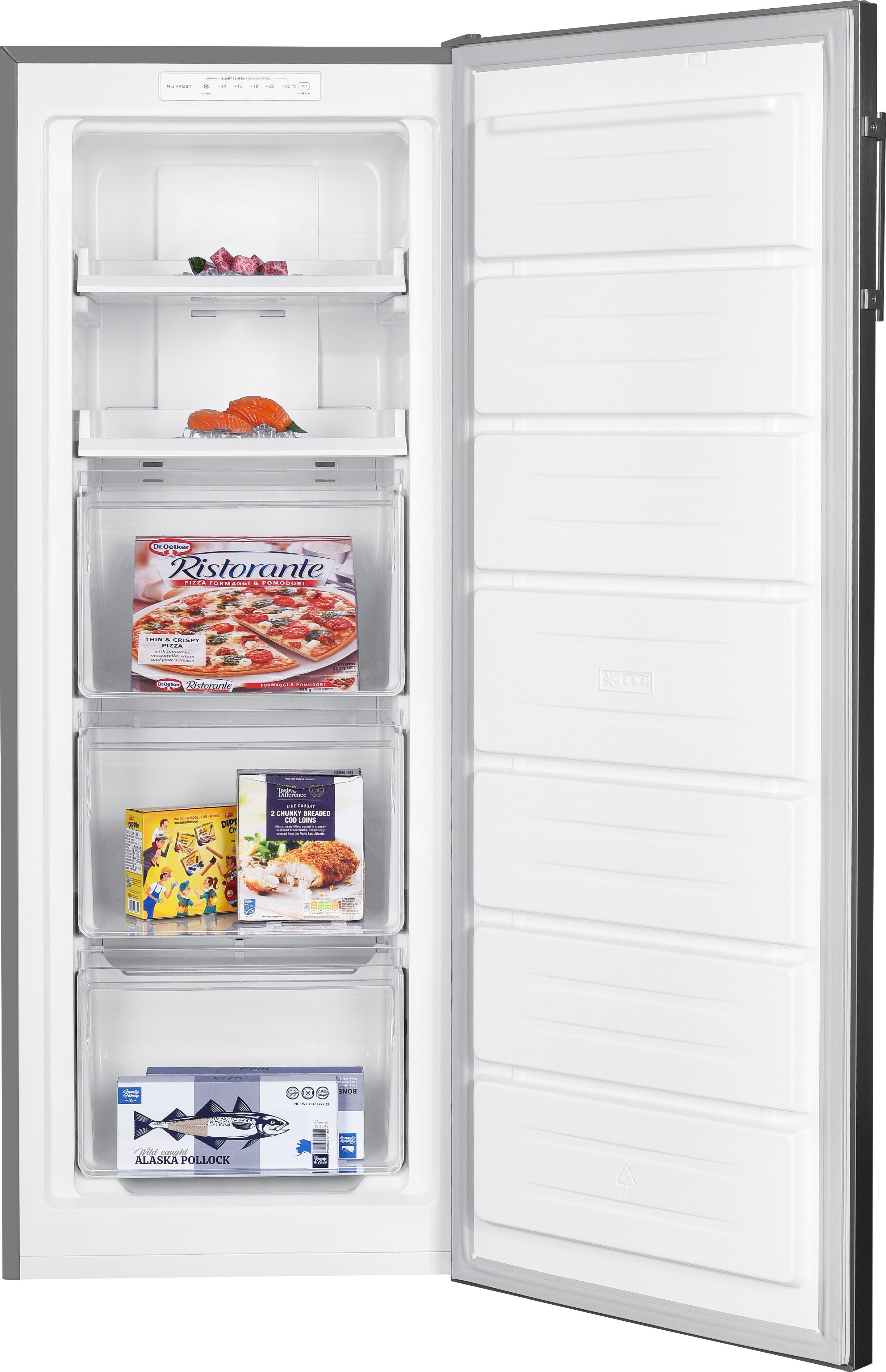 Hanseatic Gefrierschrank HGS14355CNFI, 143 cm hoch, 54 cm breit, NoFrost, Schnellgefrierfunktion, Türalarm