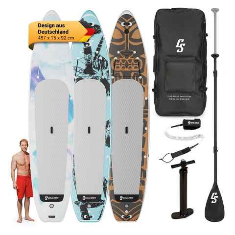 Capital Sports Inflatable SUP-Board Kipu Allrounder Tandem, Paddle Board, (Set), Stand Up Paddling Board Standup Paddle Board SUP Board Paddel Board