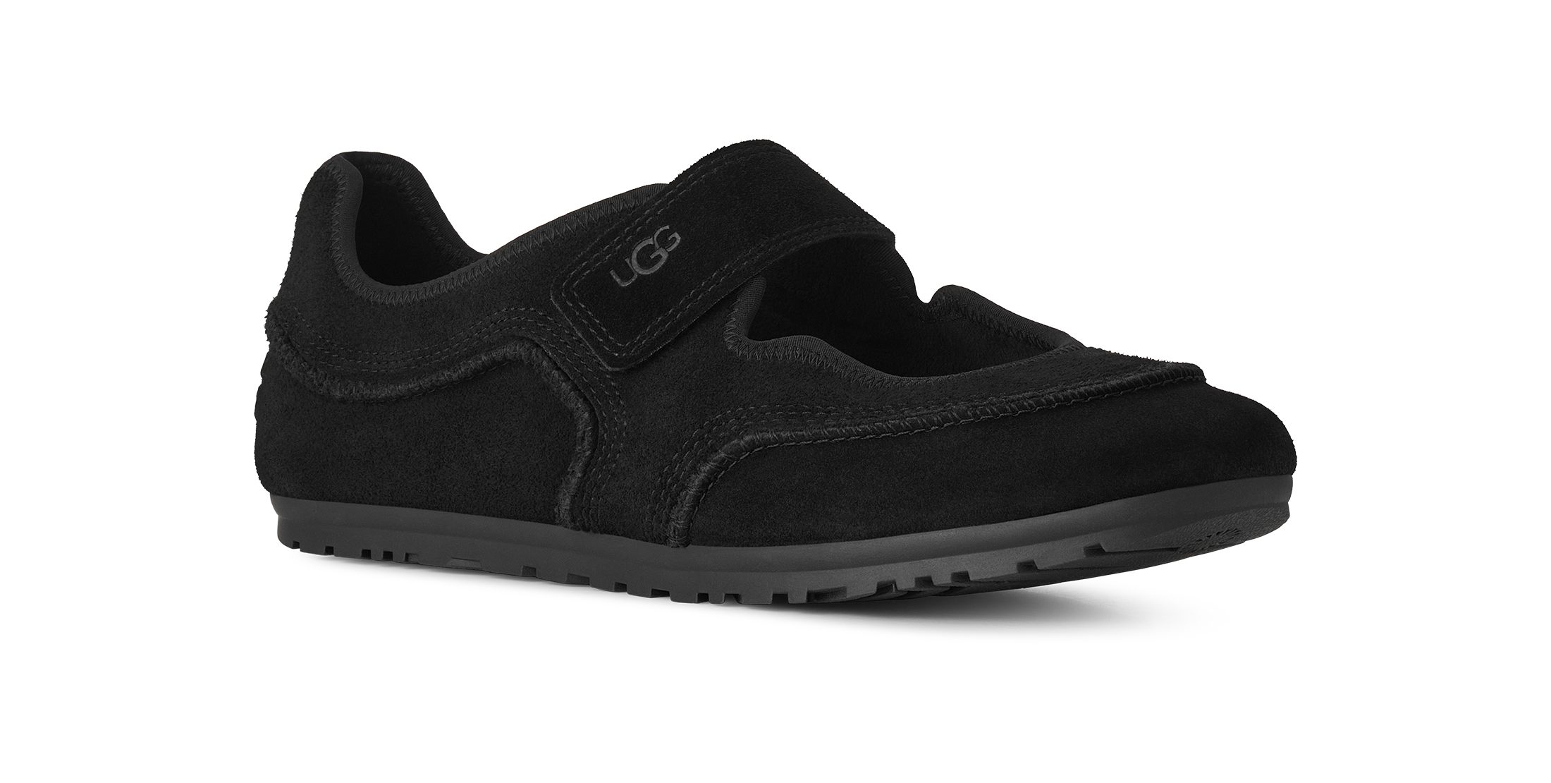 UGG W QUILL MARY JANE Ballerina Halbschuh mit Ziernähten und Logoprägungen, sporty Mary Jane