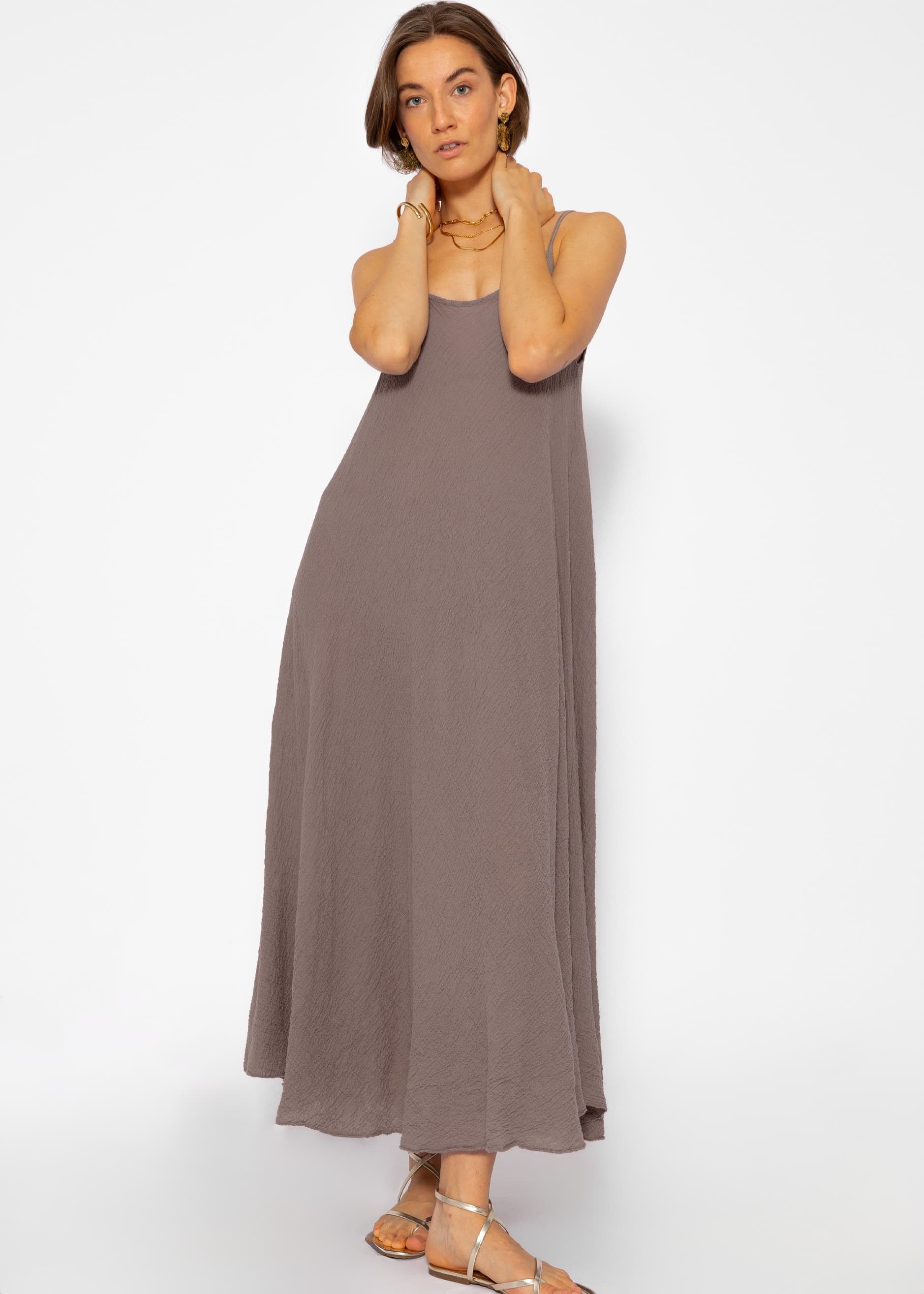 SASSYCLASSY Strandkleid Sommerkleid Damen lang aus transparentem Musselin M günstig online kaufen