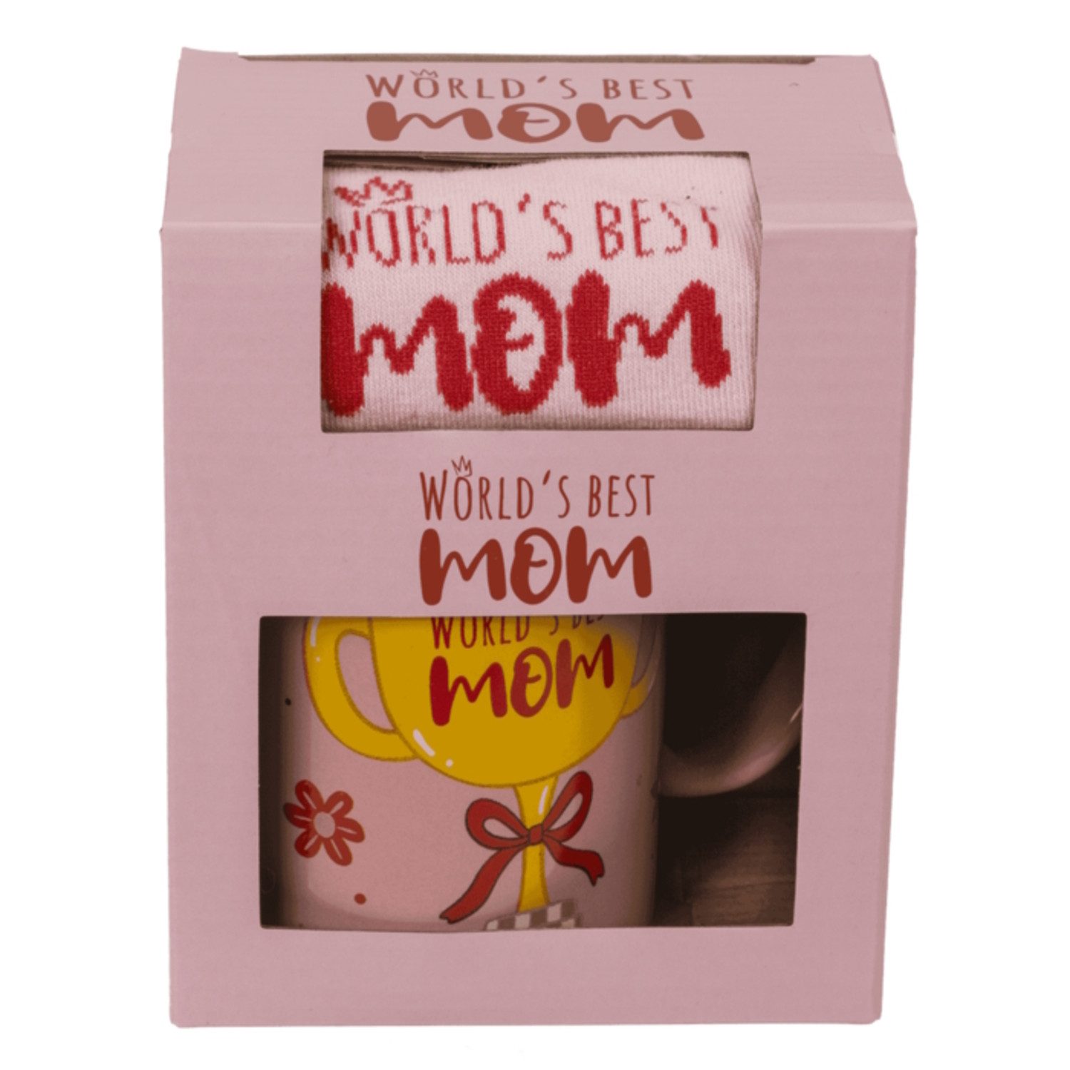 Out of the Blue Schreibtischunterlage World's Best Mom Geschenkset für Mama - Tasse und Socken