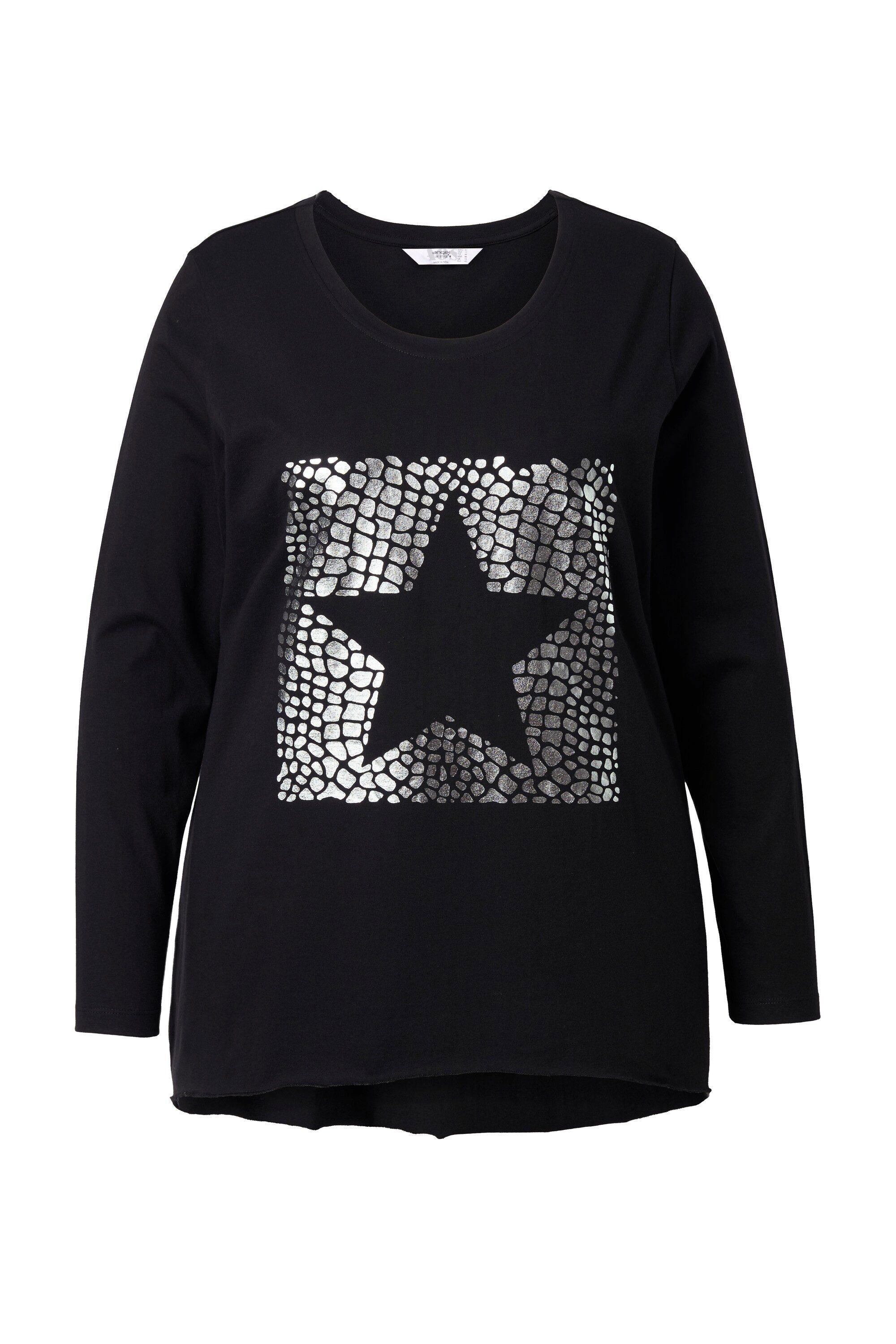 Angel of Style T-Shirt T-Shirt A-Linie Metallic-Stern Langarm günstig online kaufen